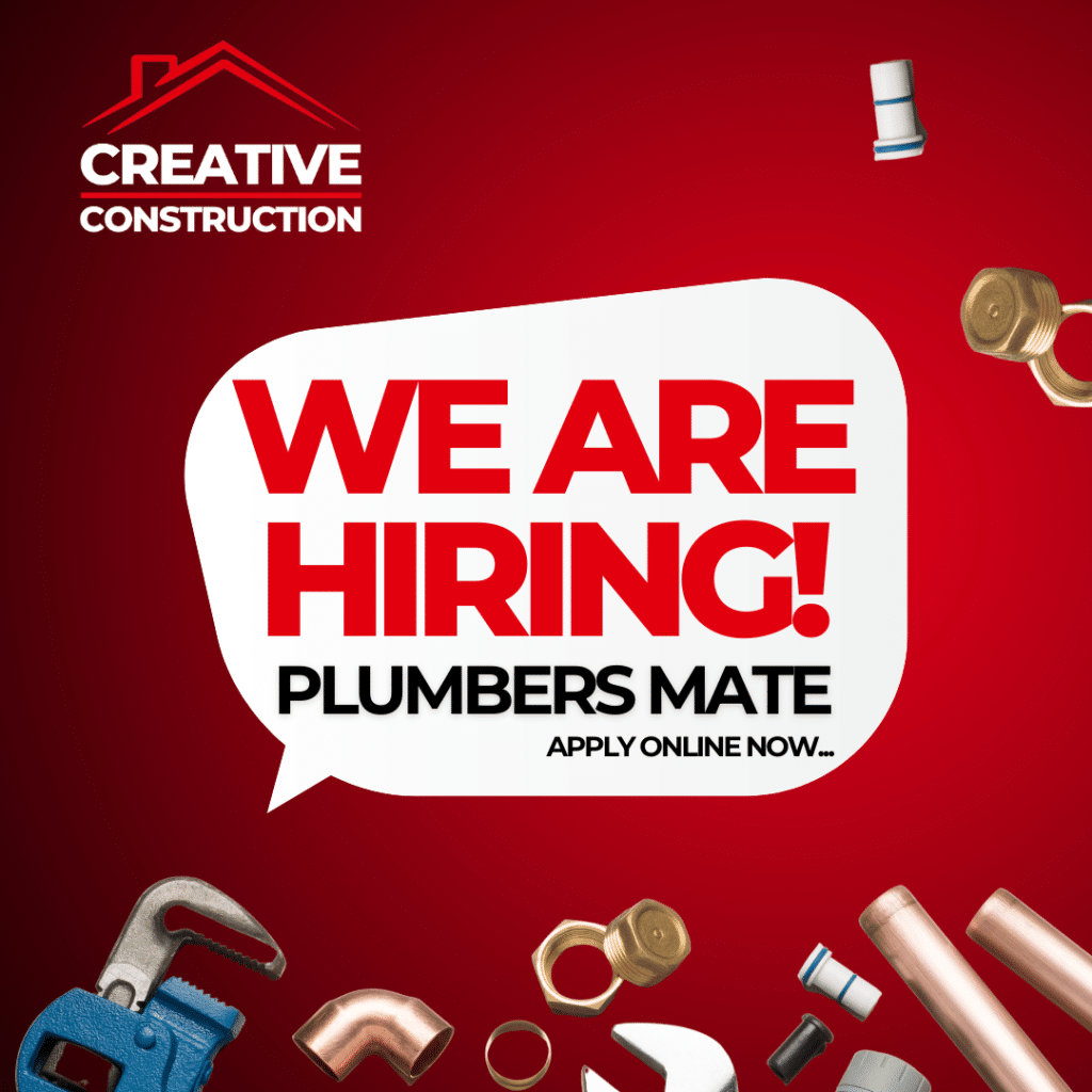 We Are Hiring Plumbers Mate Creative Construction Northern Ireland